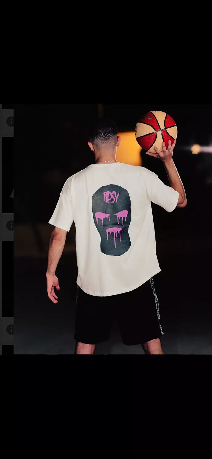 Drippy Ski Mask Tee - White image