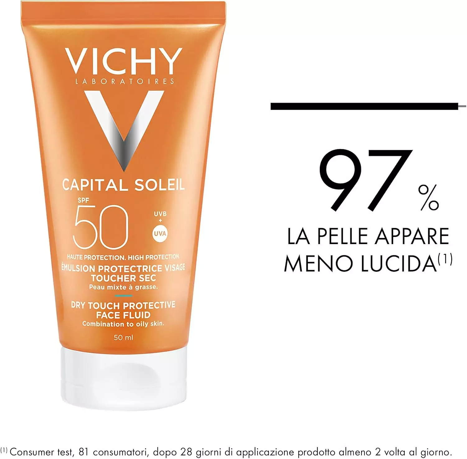 VICHY CAPITAL SOLEIL SPF 50 DRY TOUCH FOR COMBINATION TO OILY SKIN SUNBLOCK 50 ML  5