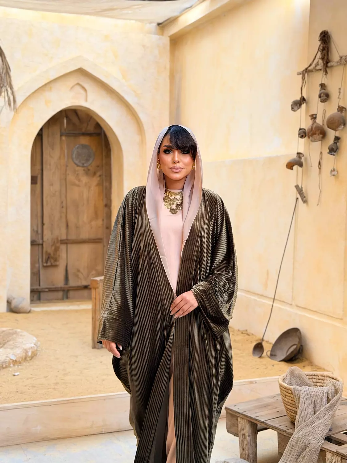 Al Aseel Kuftan In Olive  hover image