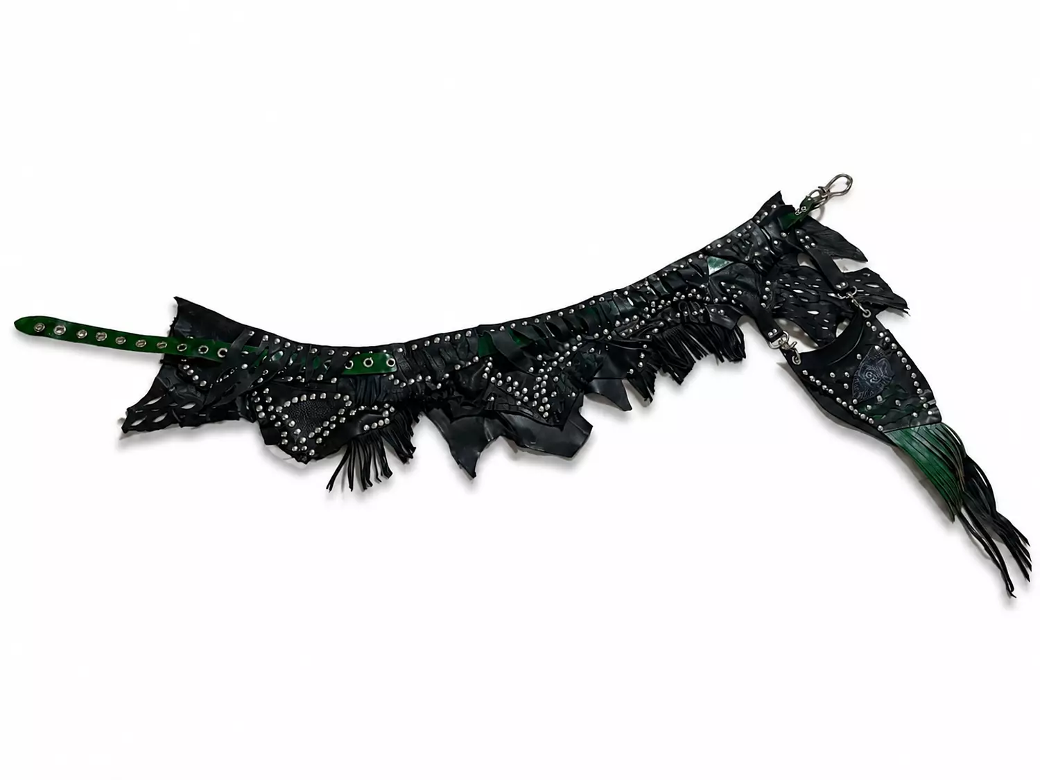 Black Genuine Leather Statement Belt 6