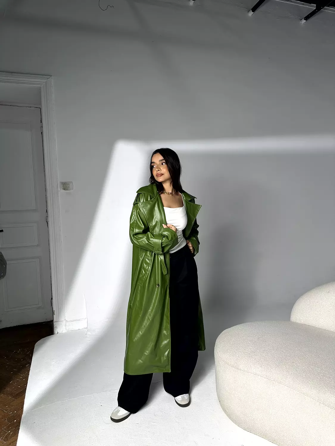Avocado Leather coat 8
