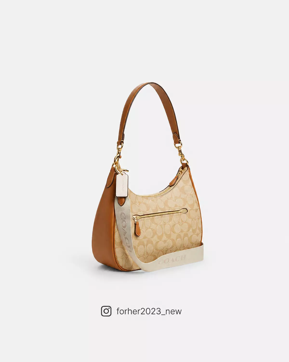 Coach Teri Hobo Bag In Signature Canvas With Stripe 1
