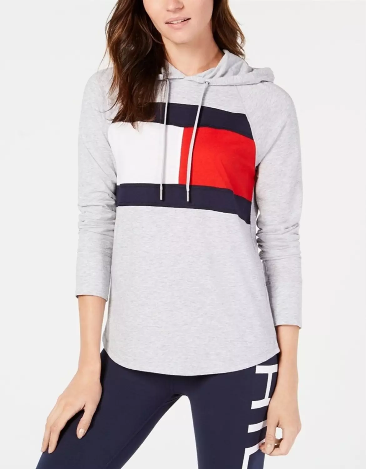 Tommy Hilfiger Women's Hoodie, featuring the brand's iconic block logo. image