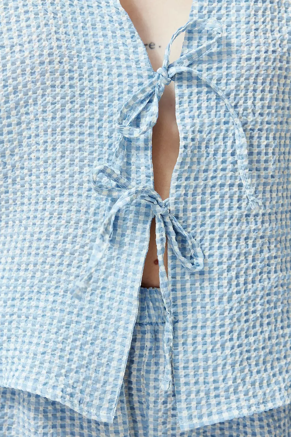 Textured Ribbon Bow pajama 2