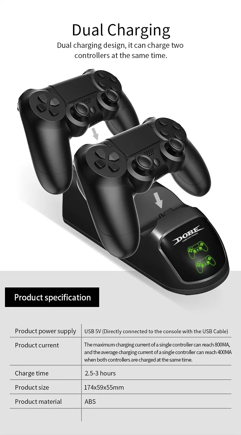 Multi-Functional Dual Charging dock and Cooling Station for PS4 Slim/Pro  9