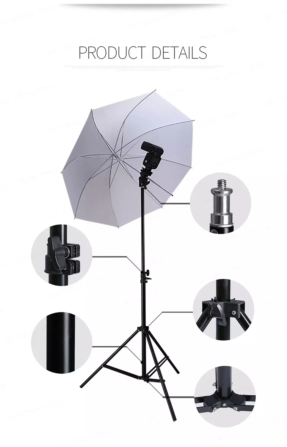 MF-3308 Camera Tripod with 3 Way Head and Metal Legs Black 7