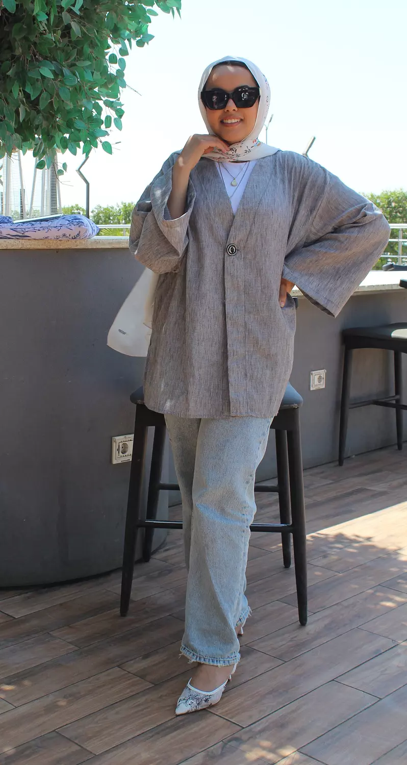 Everyday Belted Blouse 🩷🩶  9