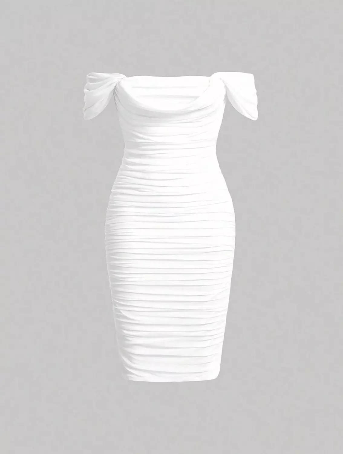 OFF Shoulder Ruched Dress image