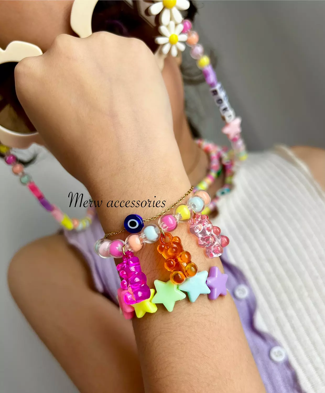Colorful stars kids bracelet  image