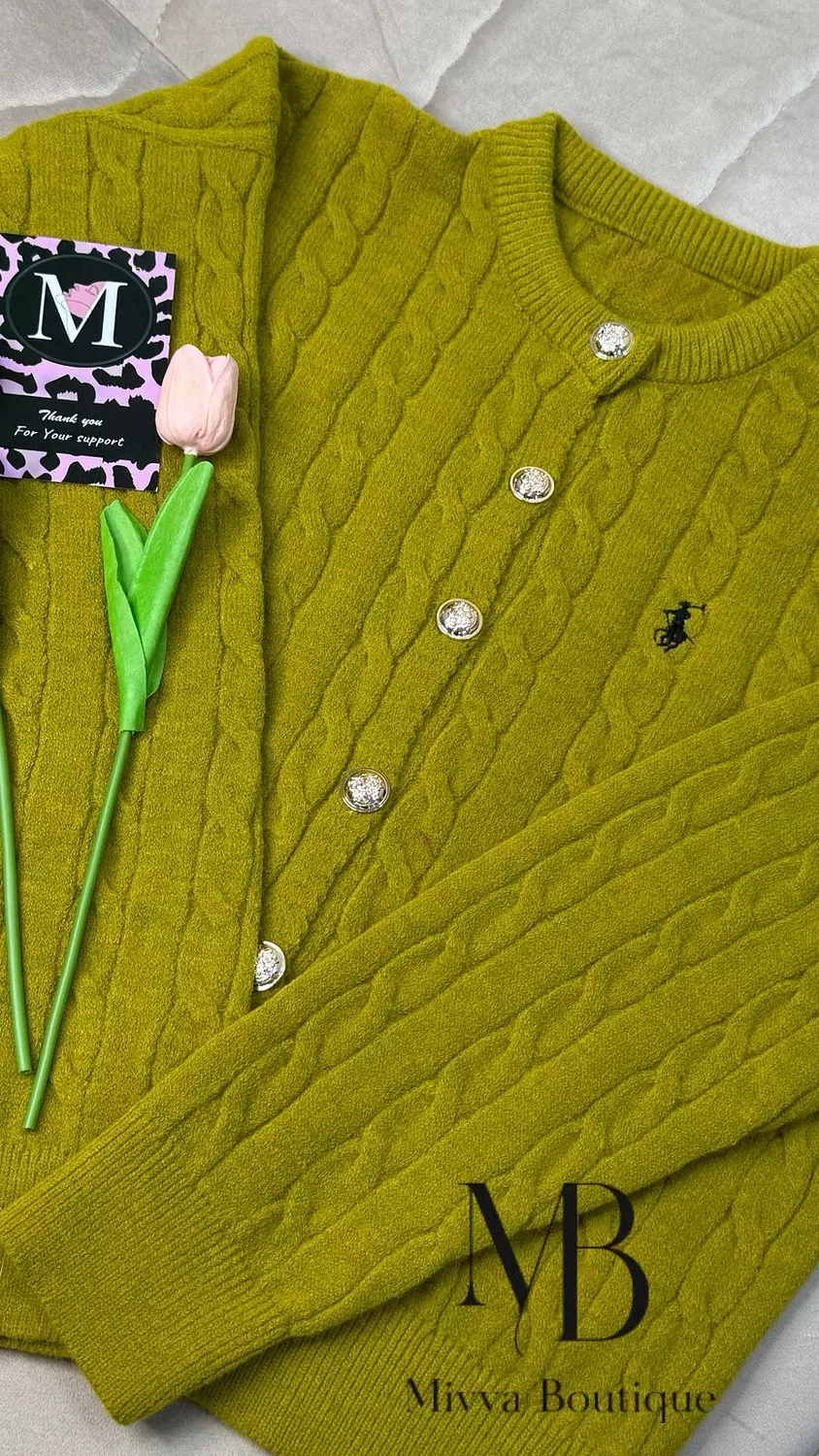 Soft Polo-Embroidered Cardigan * 9