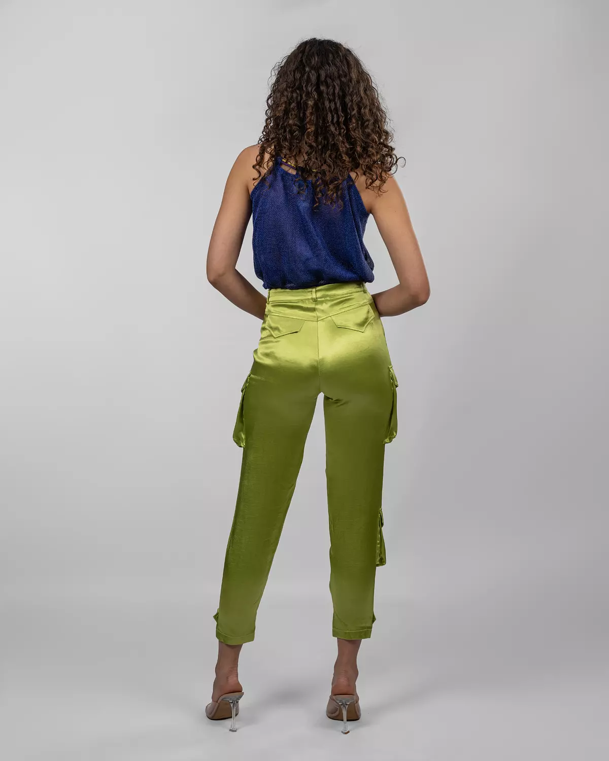 Metallic Blue Net Blouson Top 9