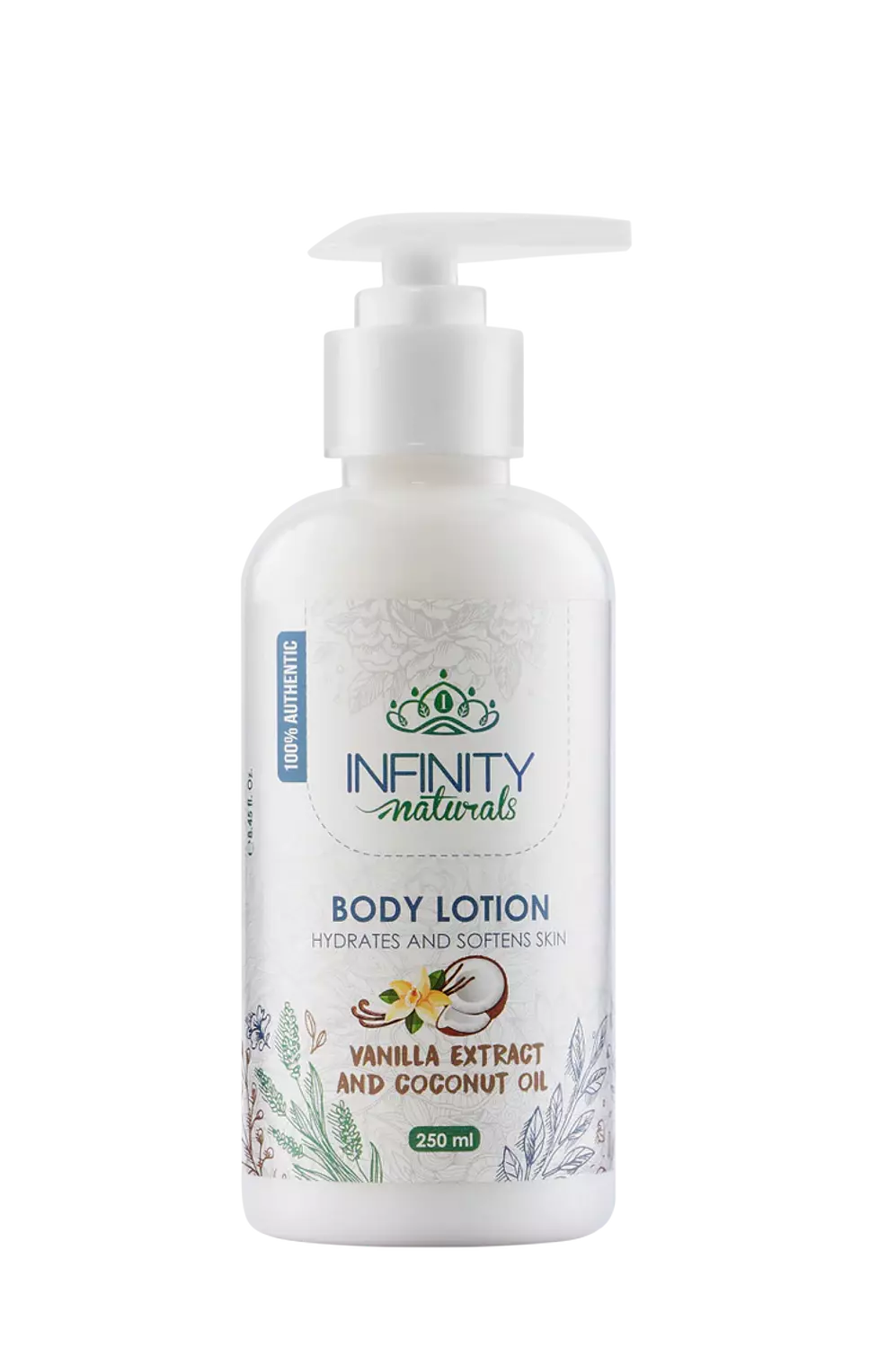 Infinity - Naturals Body Lotion Vanilla Extract & Coconut oil - 250 ml image