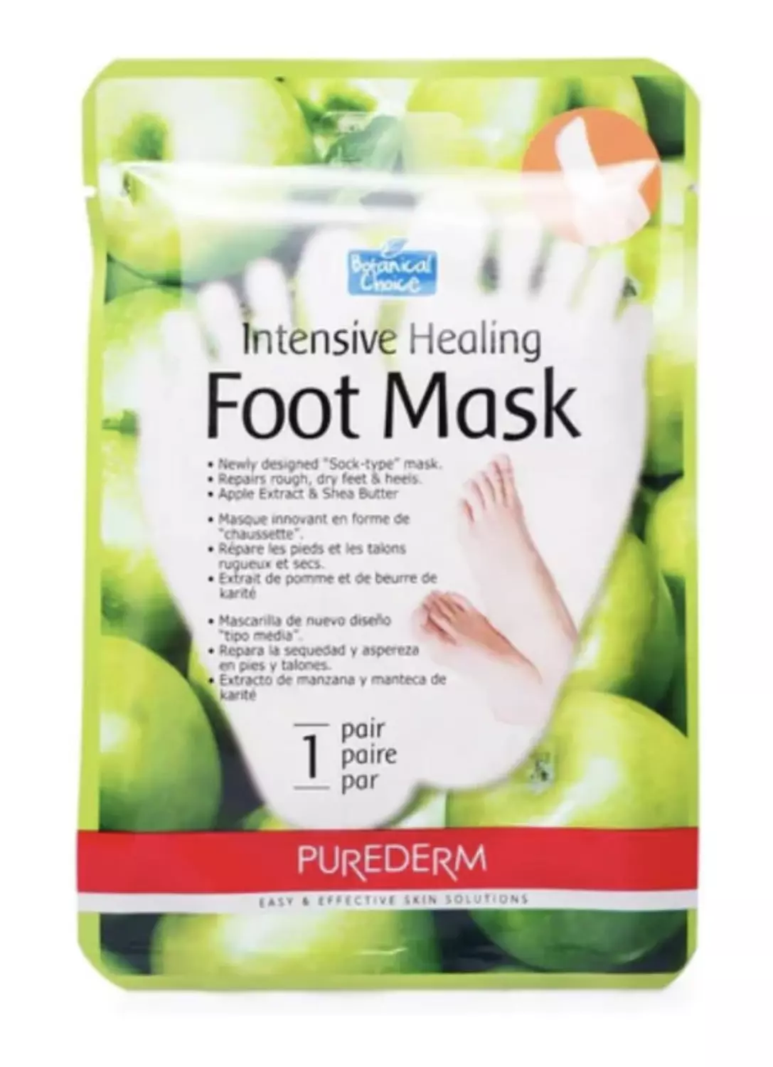 Purederm Intensive Healing Foot Mask Apple image