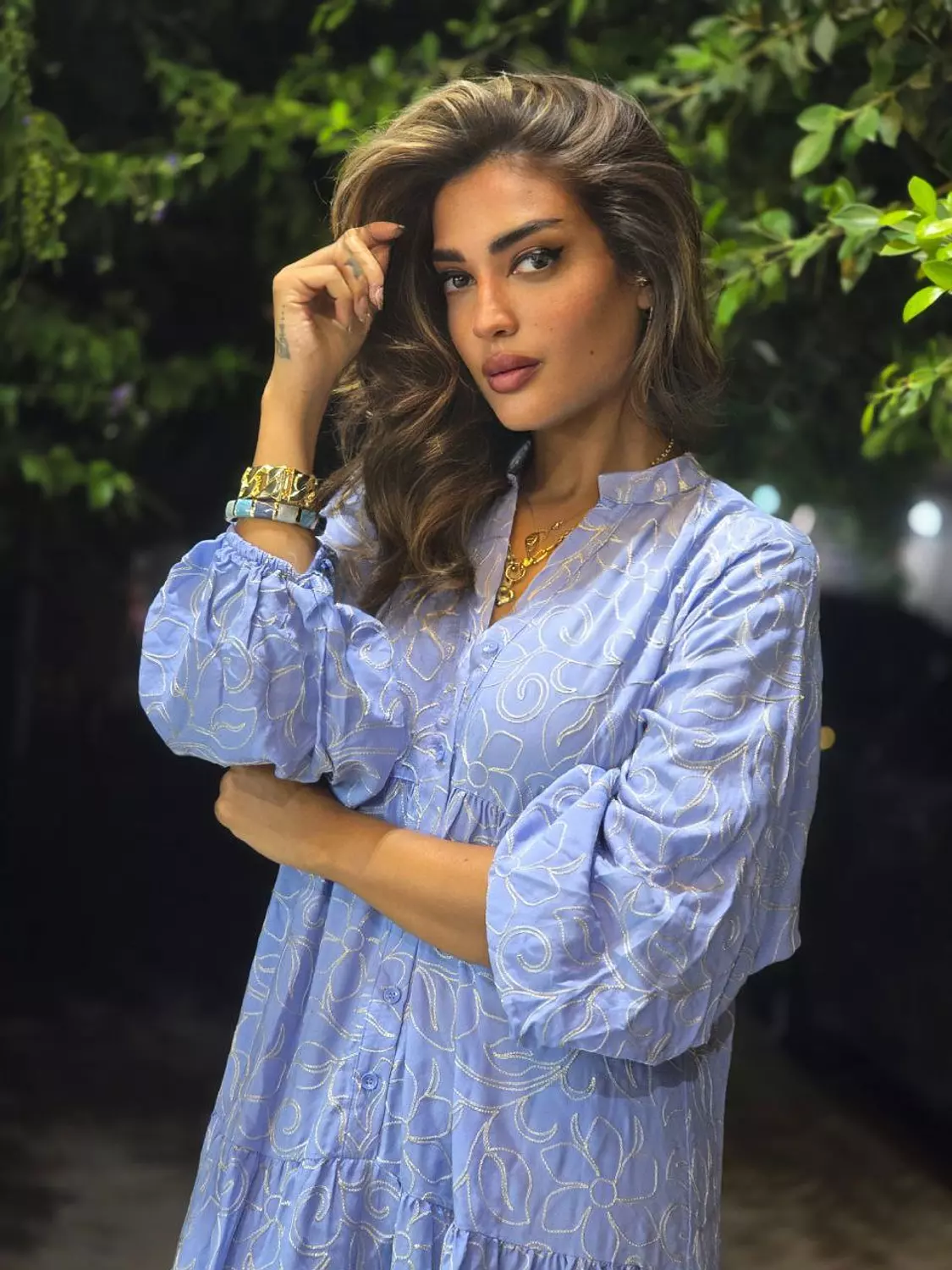 Baby Blue Embroidery Dress hover image