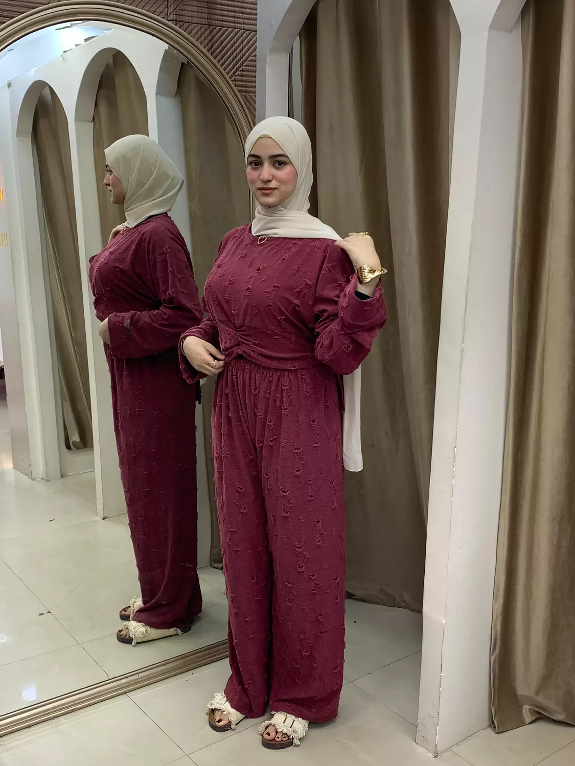 Maroon Dija Set 2