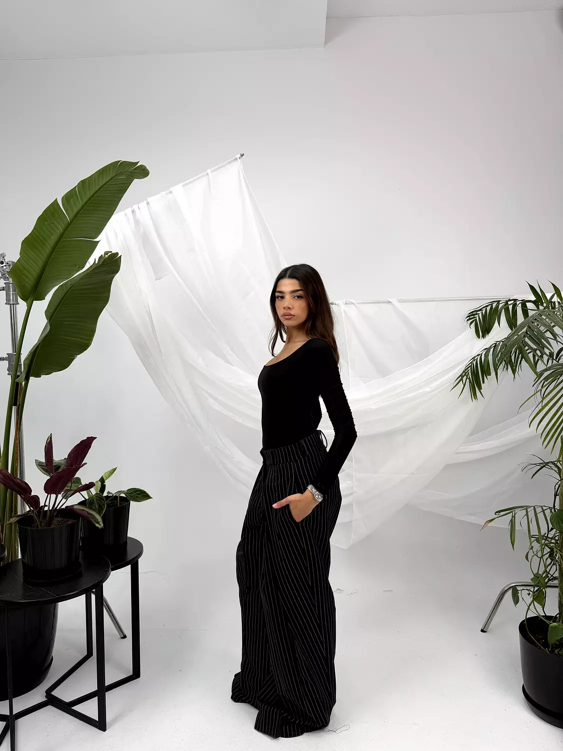 Stripped Tailored Pants 12