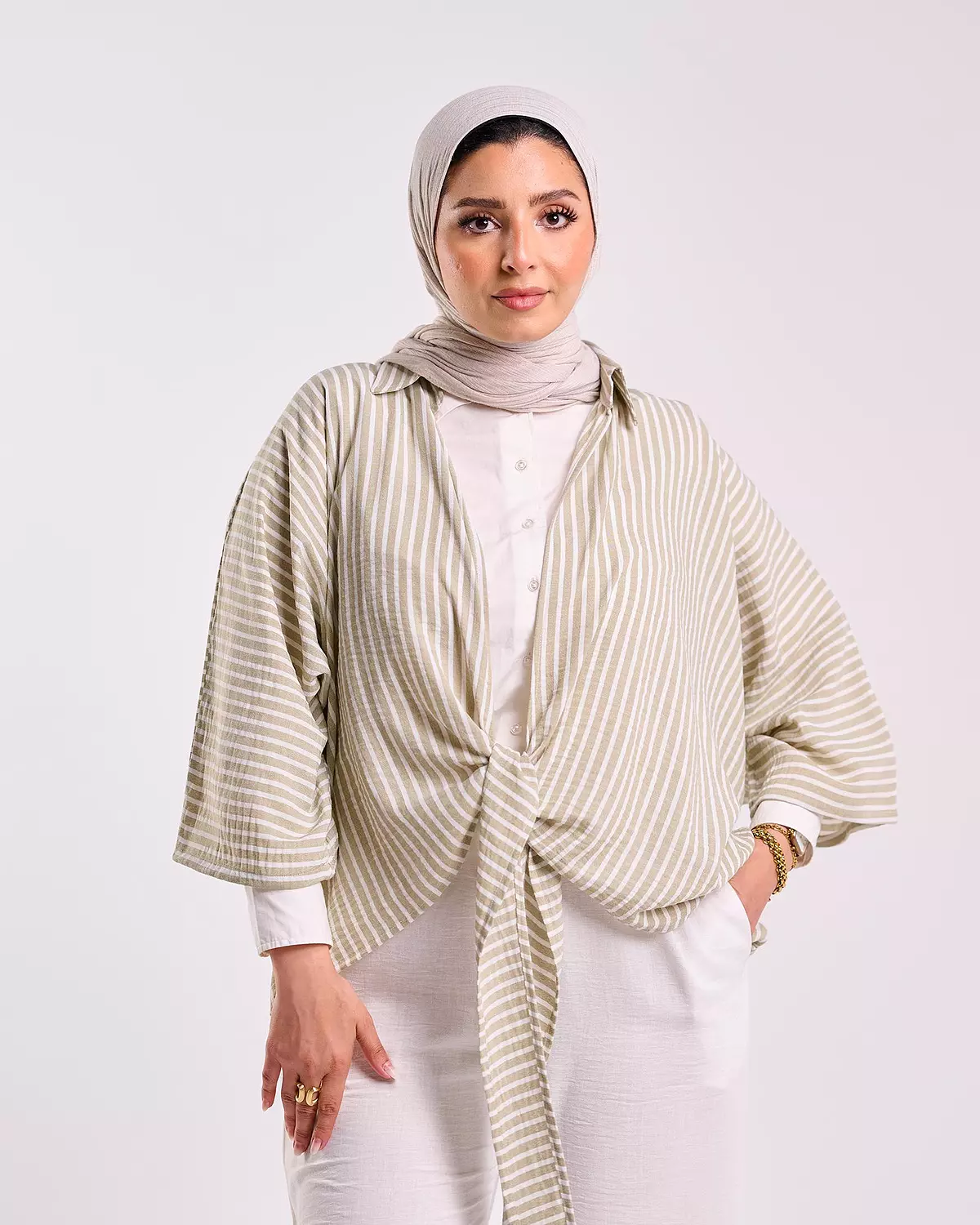 Linen Set in Olive 5