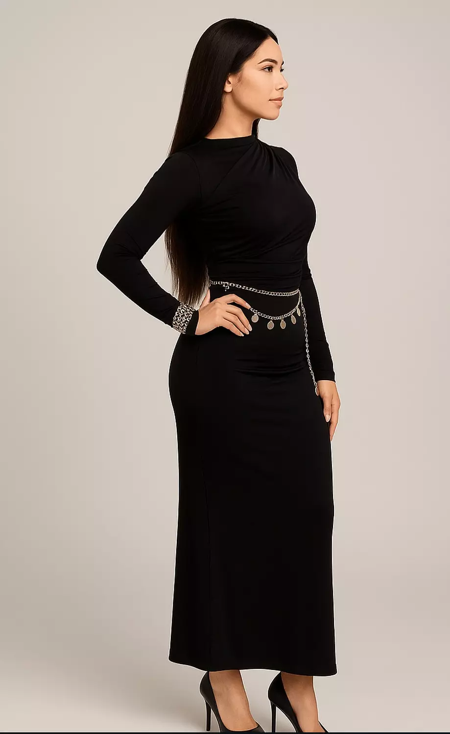 Velour Drape Dress 2