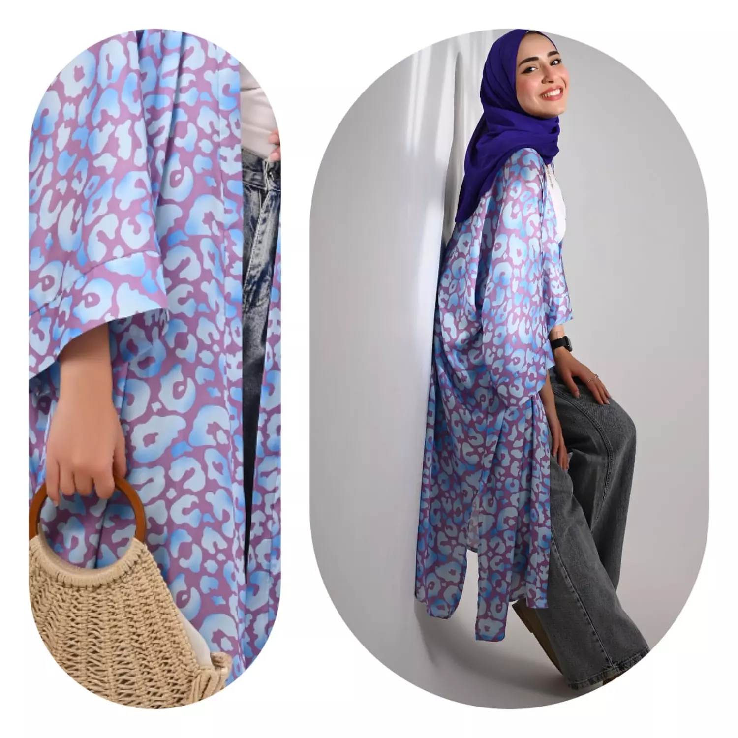 Purple Leopard Kimono  1