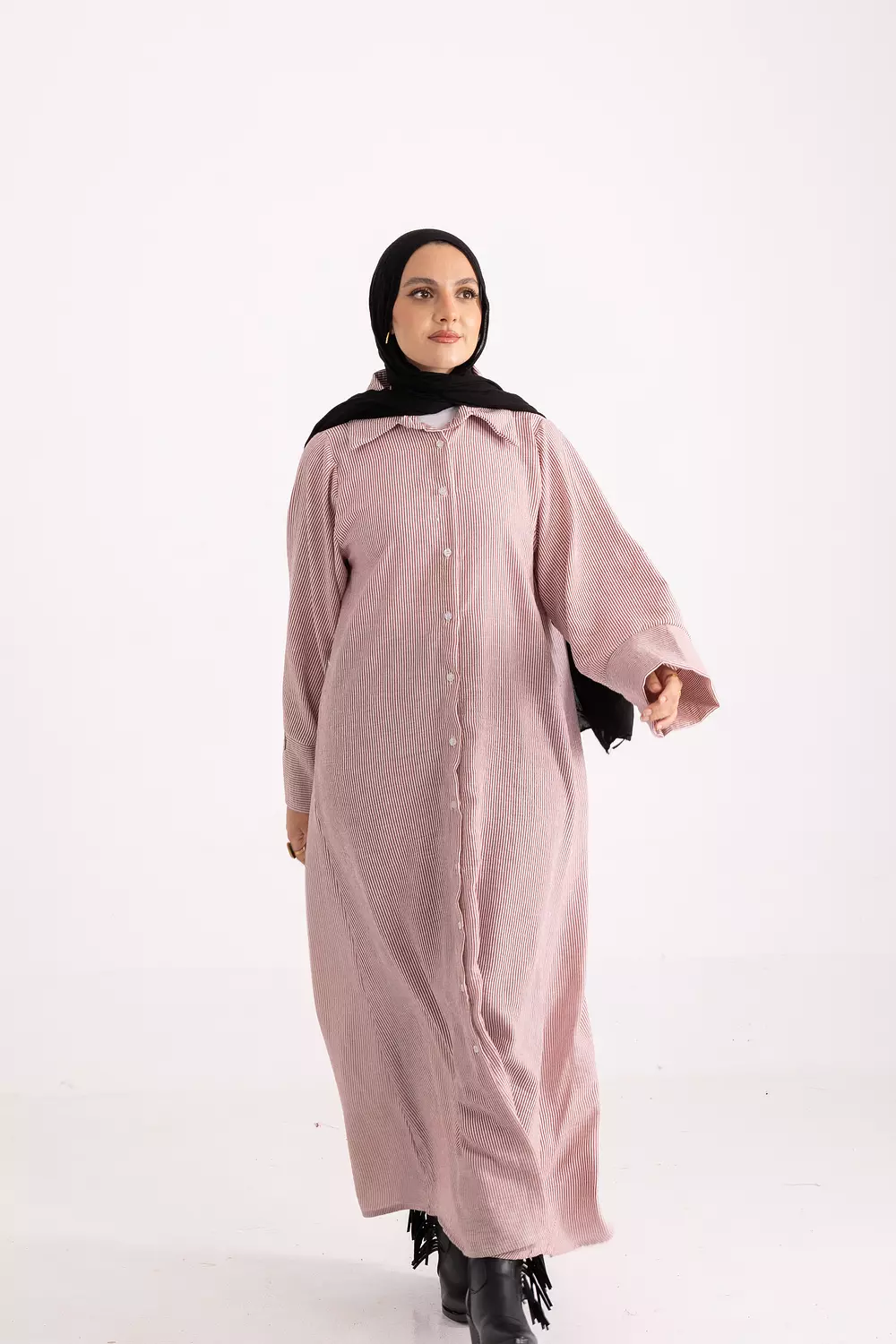 Oversized Long Striped Shirt image