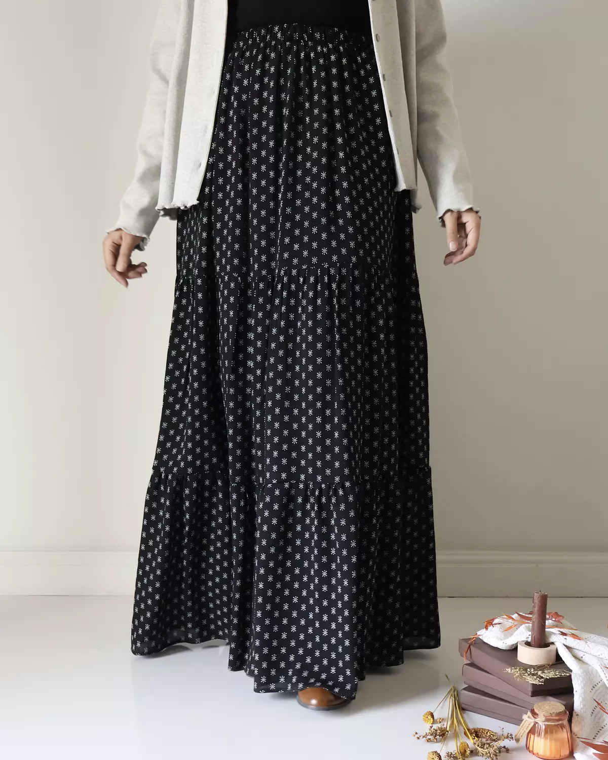 Cotton Crochet Black Snow Skirt 1