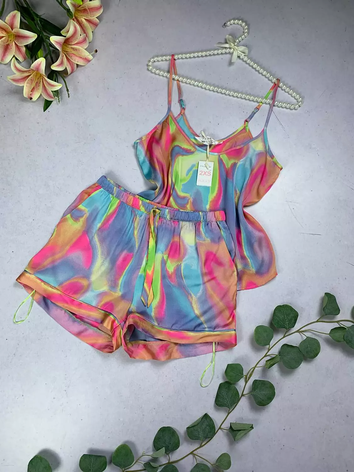 Silky satin pijama from Primark image