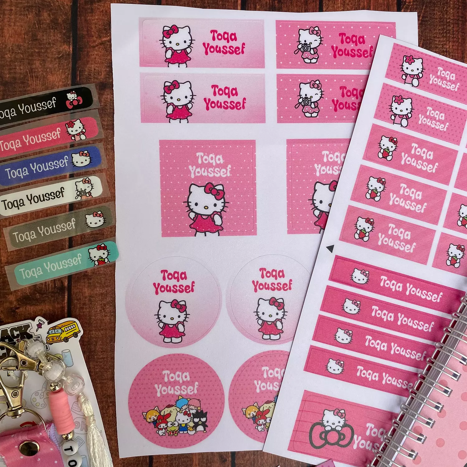 Hello Kitty School Labels 4