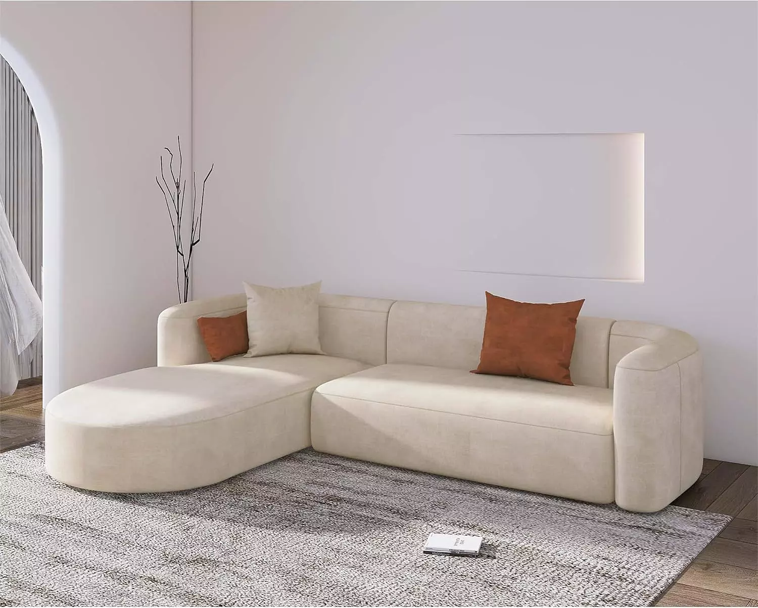 Velvéa Curve Sofa hover image