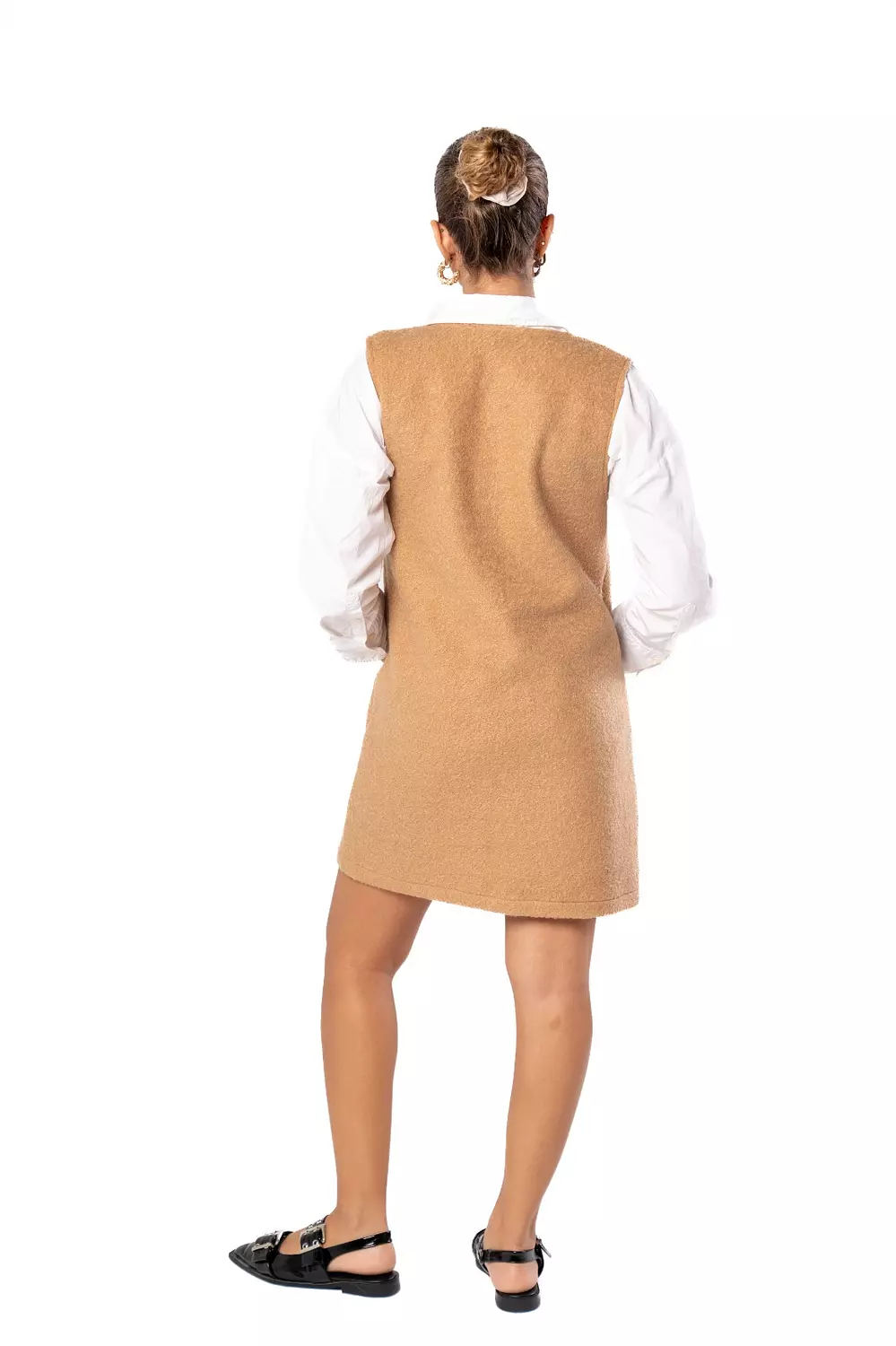 Flow Short Wool Dress w/ Pockets 2