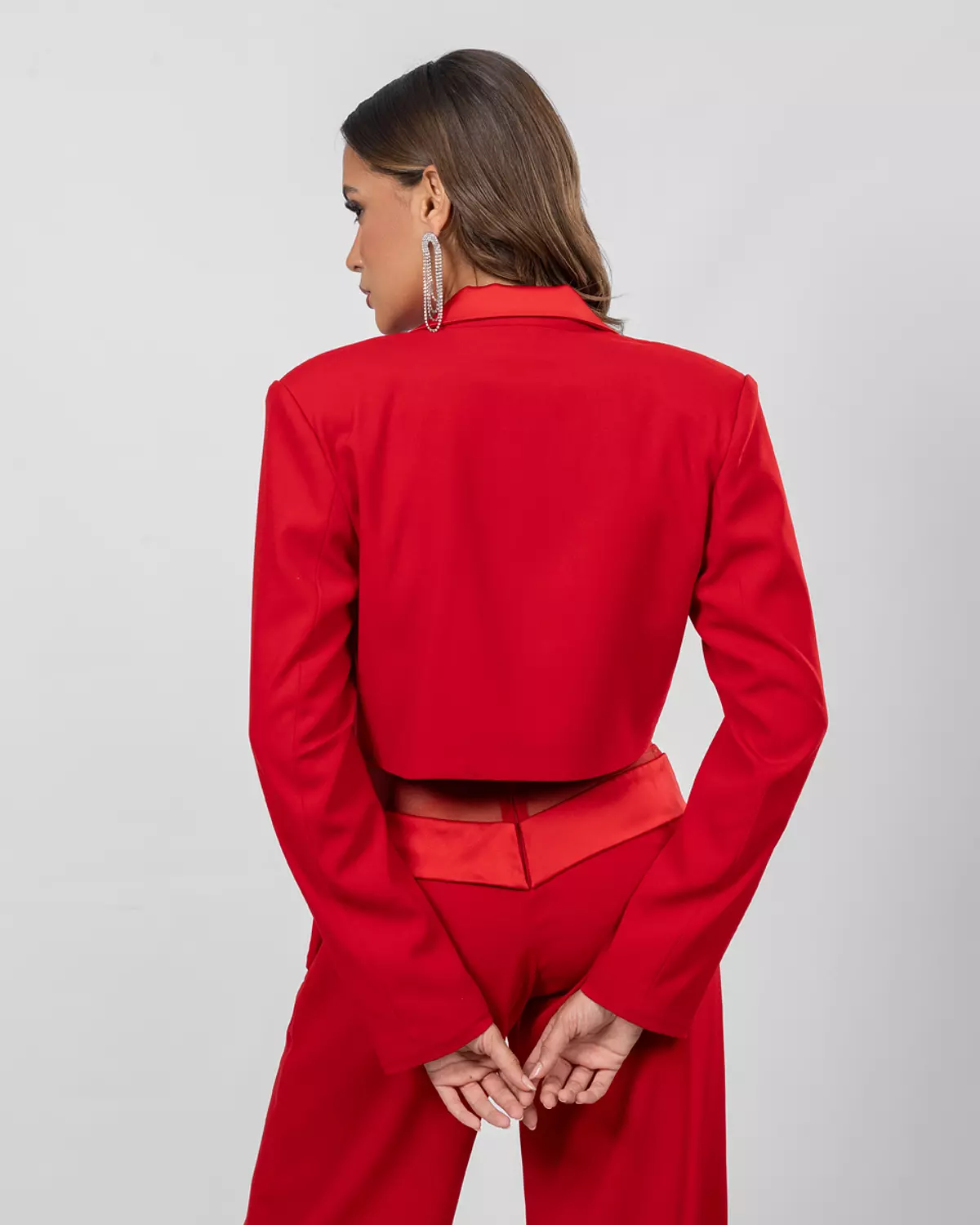 Red cropped blazer  4