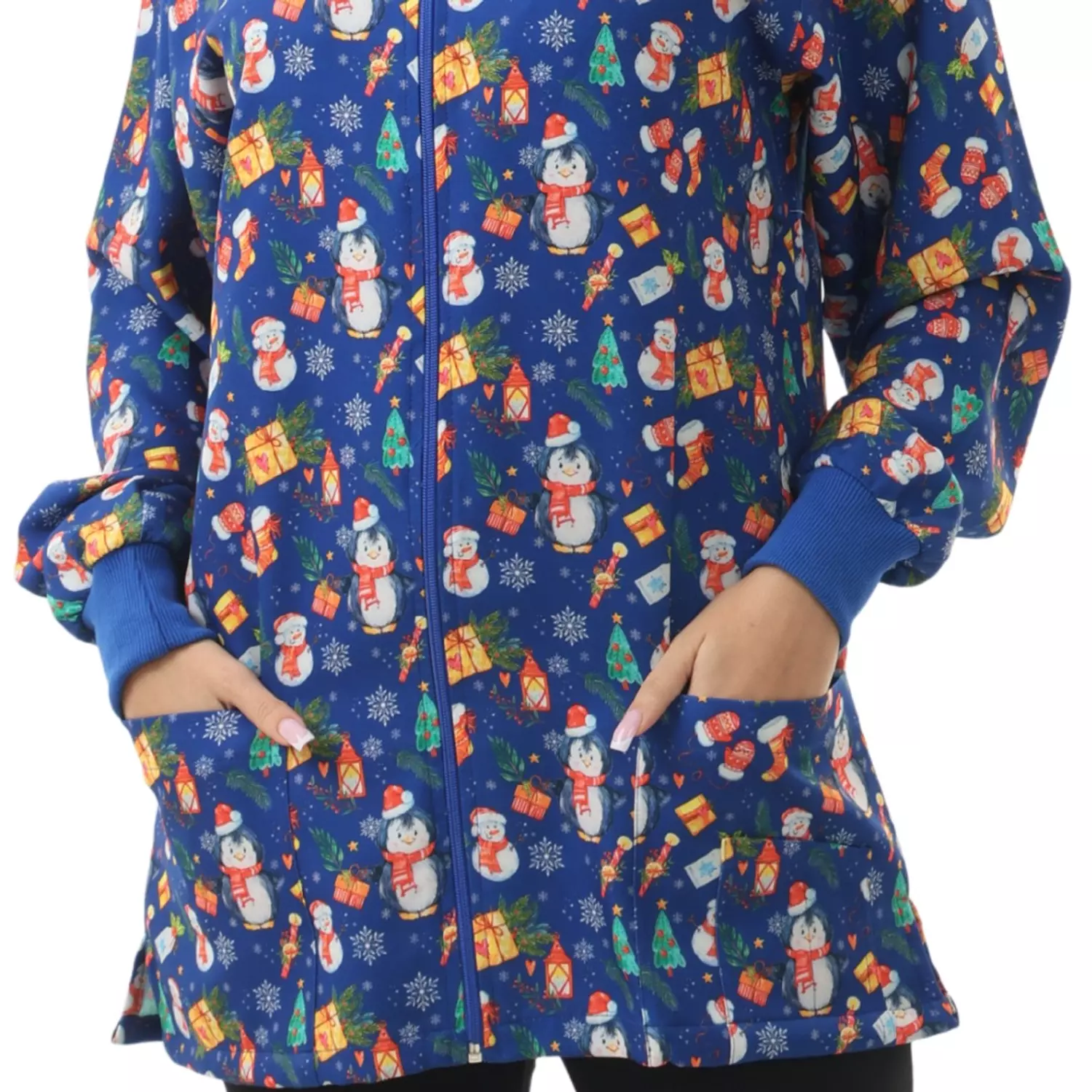 Blue Christmas Lab Coat 4