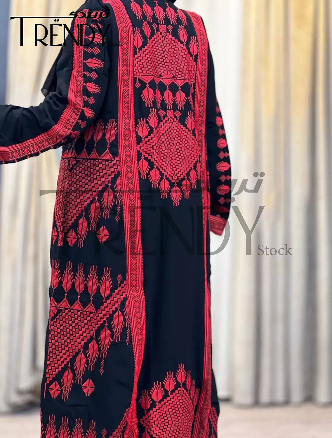 Etamin Embroidery Abaya With Belt 2