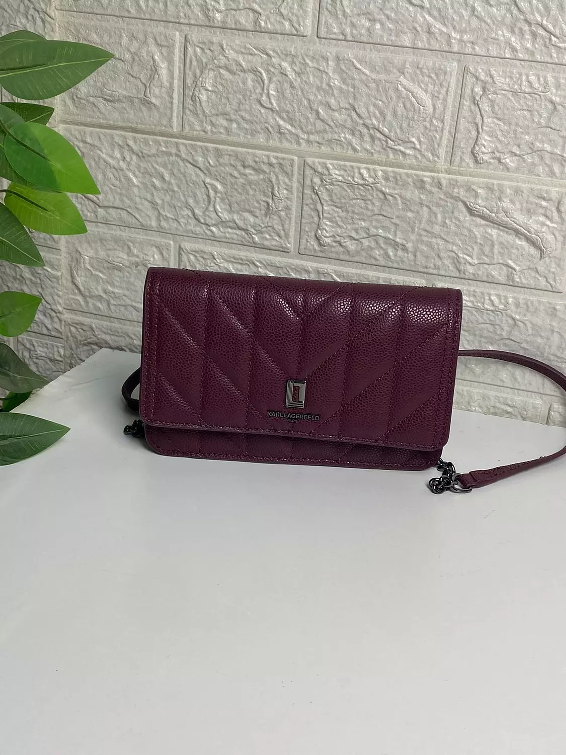 Karl burgundy cross bag image