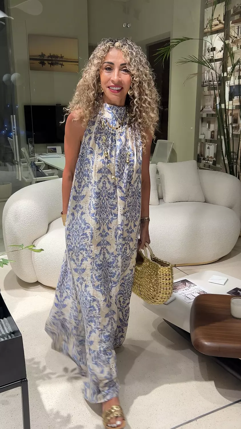 Floral Linen Dress (3197 / 1146-1) 7