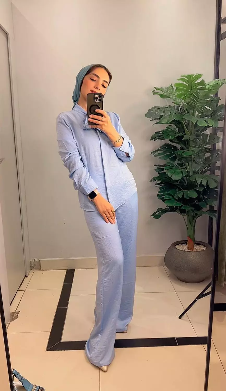 Elegant Satin Suit  6