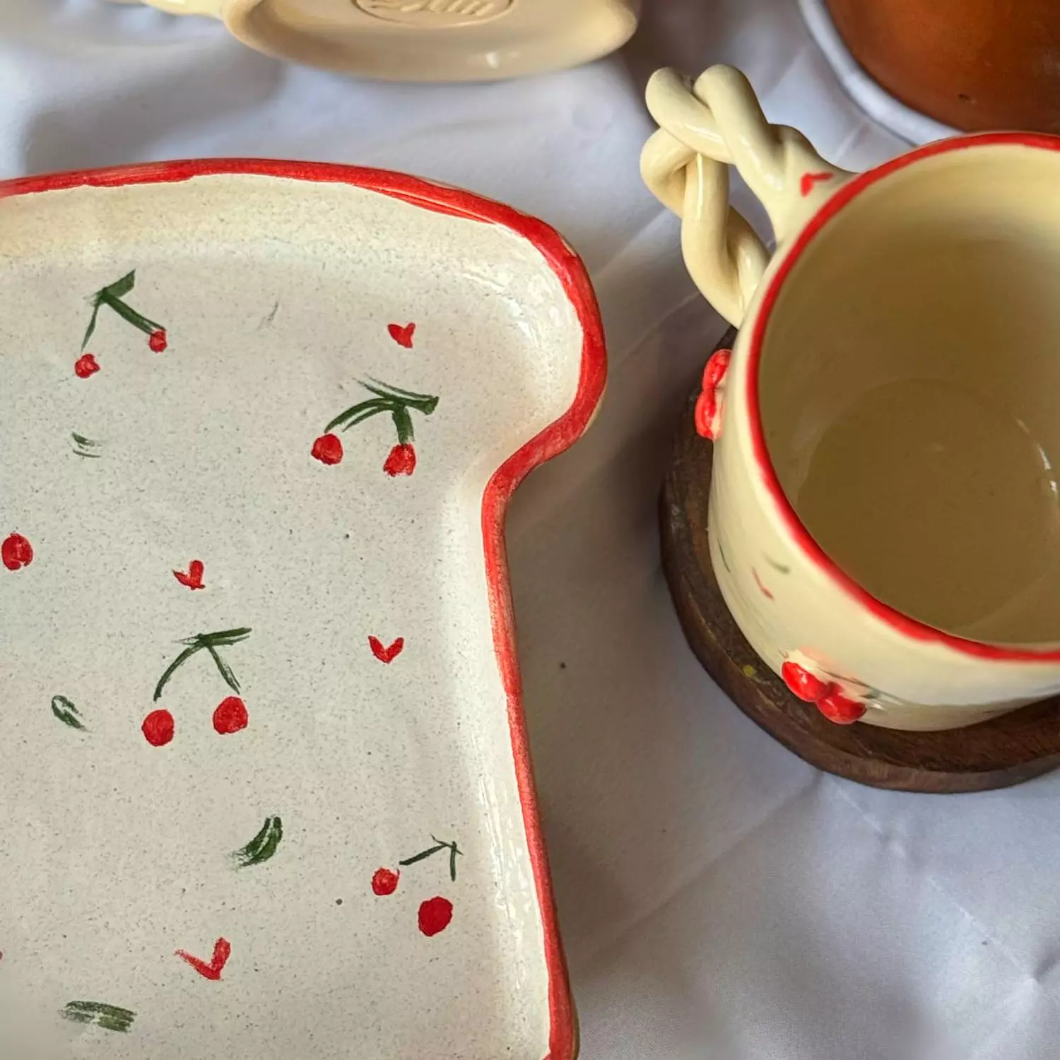 Cherries toast plate 2