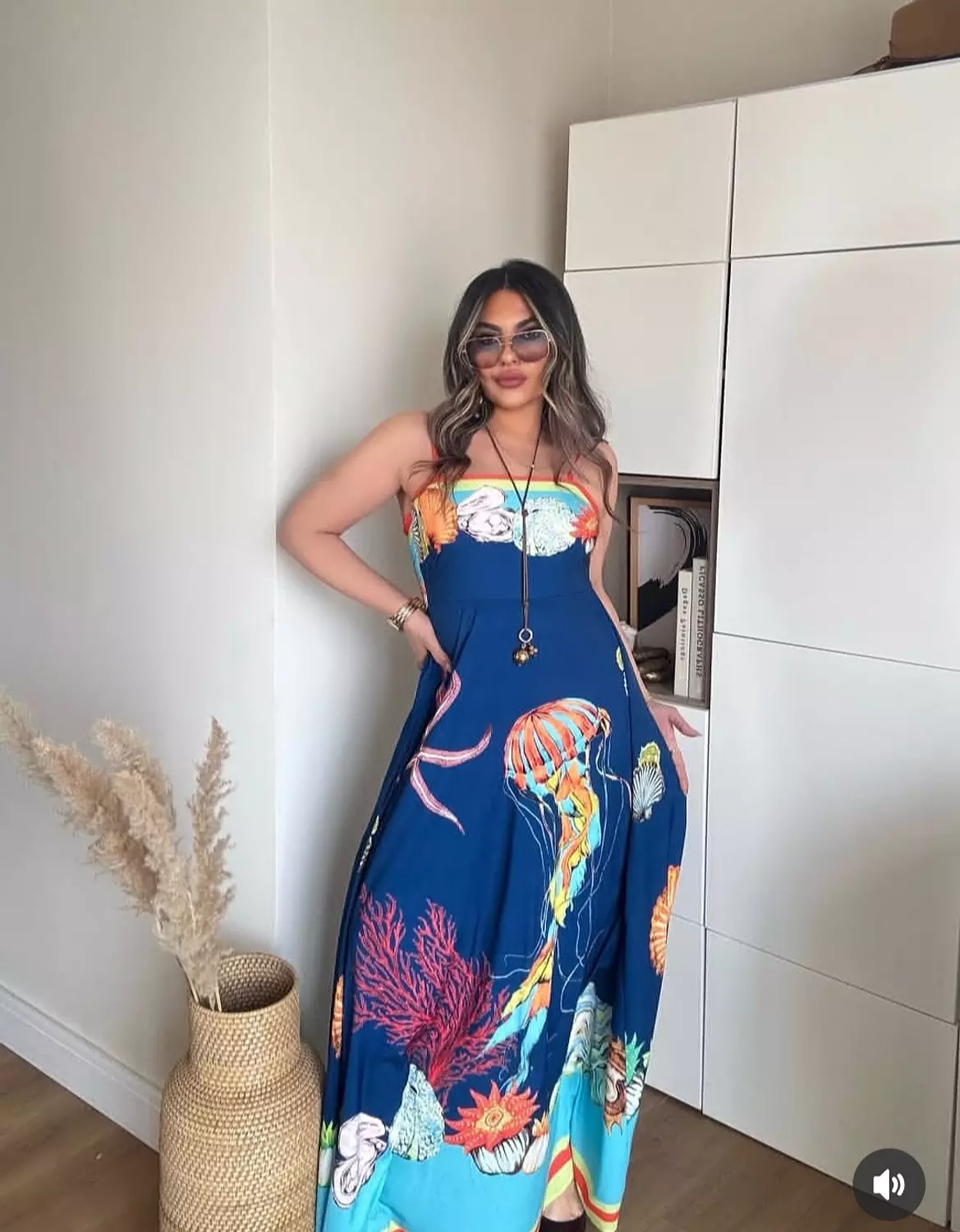 Navy blue Alemais sea creatures dress  3