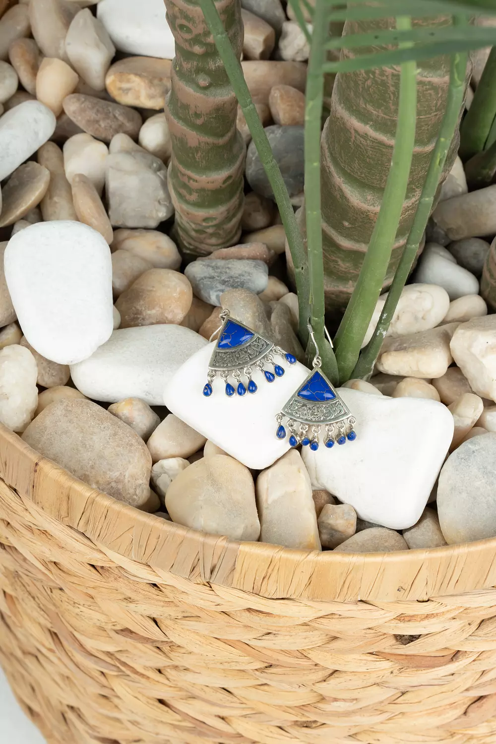  925 LAPIS LAZULI EARING ولنا في الخيال حياه  image