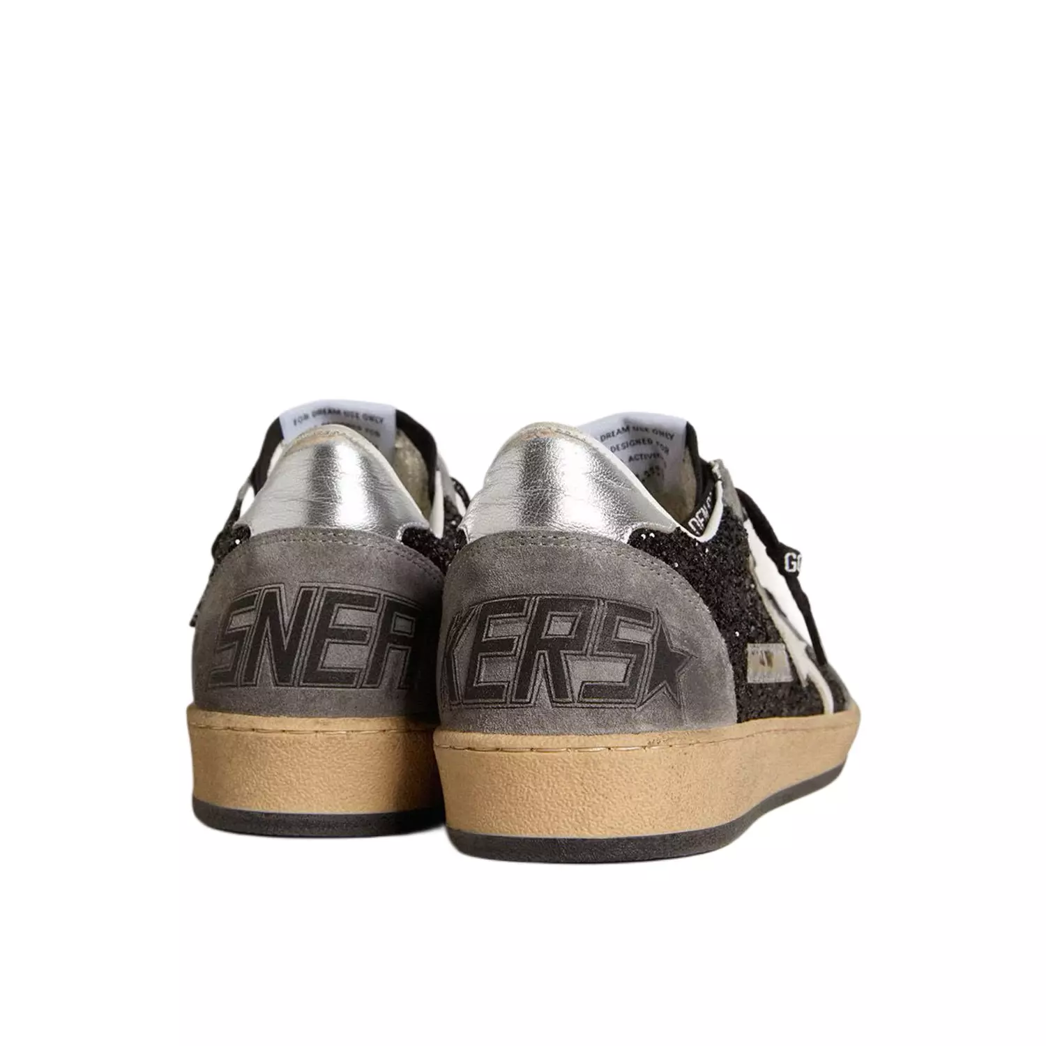 Golden goose Ball Star in glitter with leather star and metallic leather heel tab 2