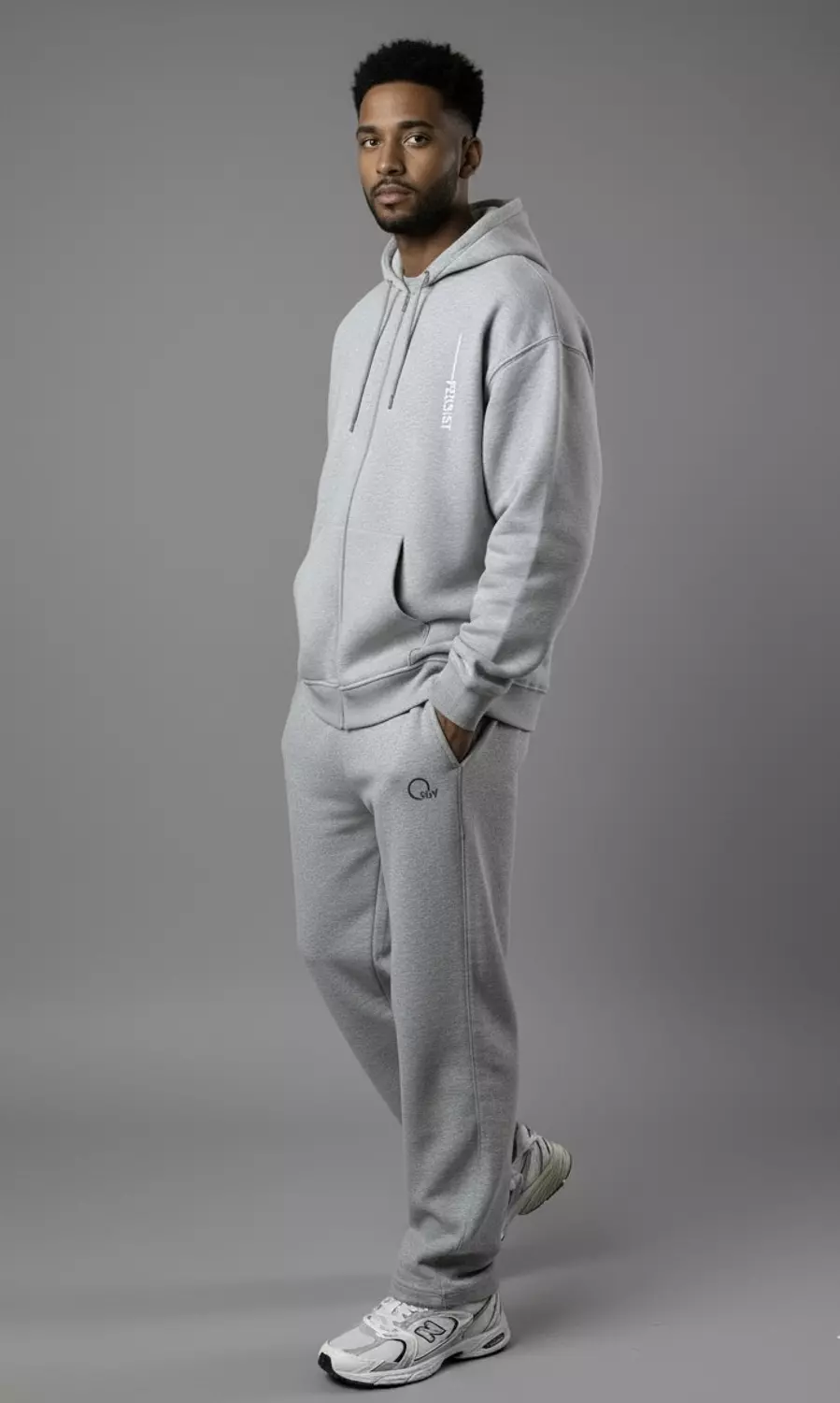 Persist ZIP UP Sweatshirt _ Grey 2