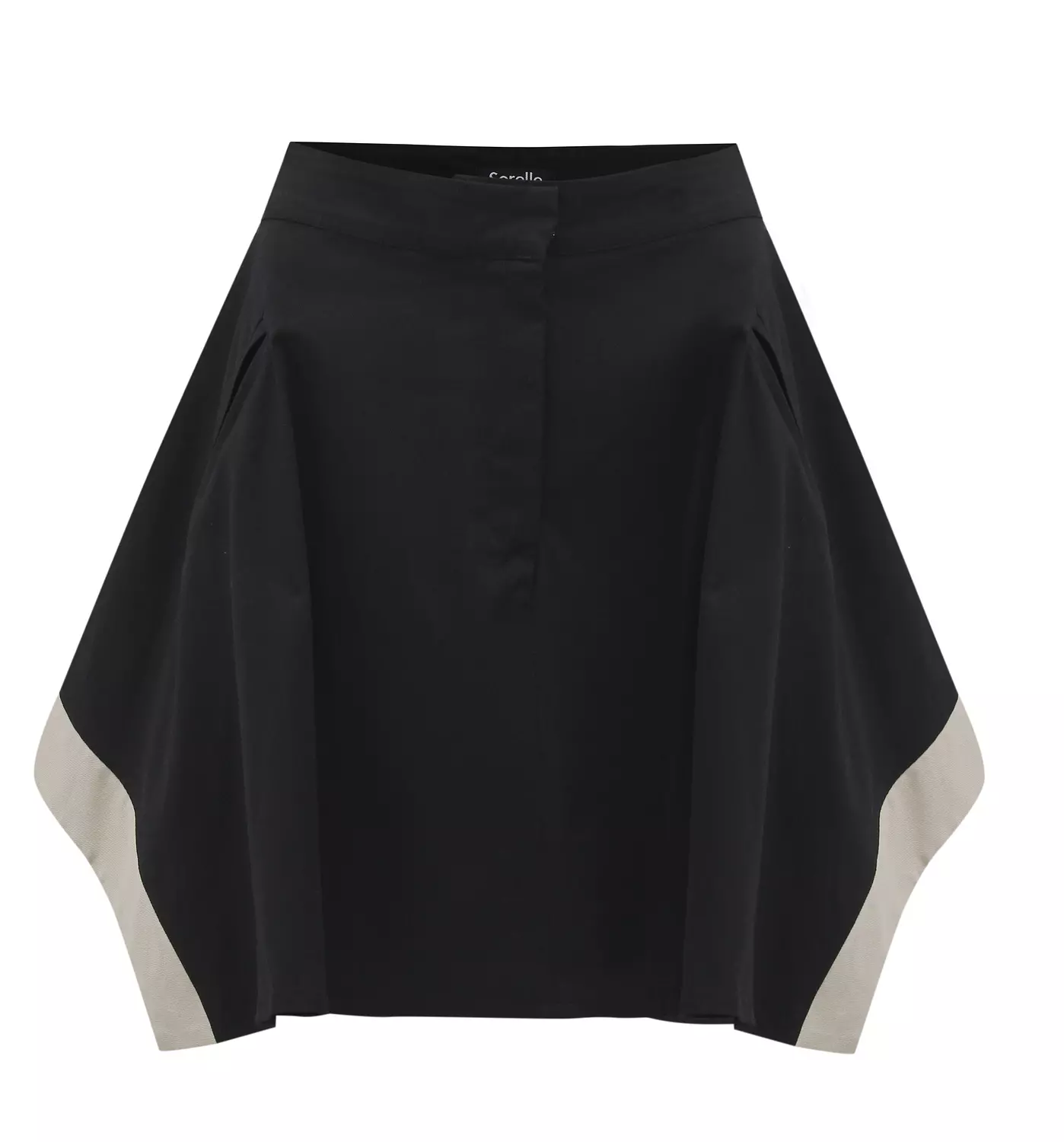 THE BLACK & WHITE MINI GABARDINE SKIRT image