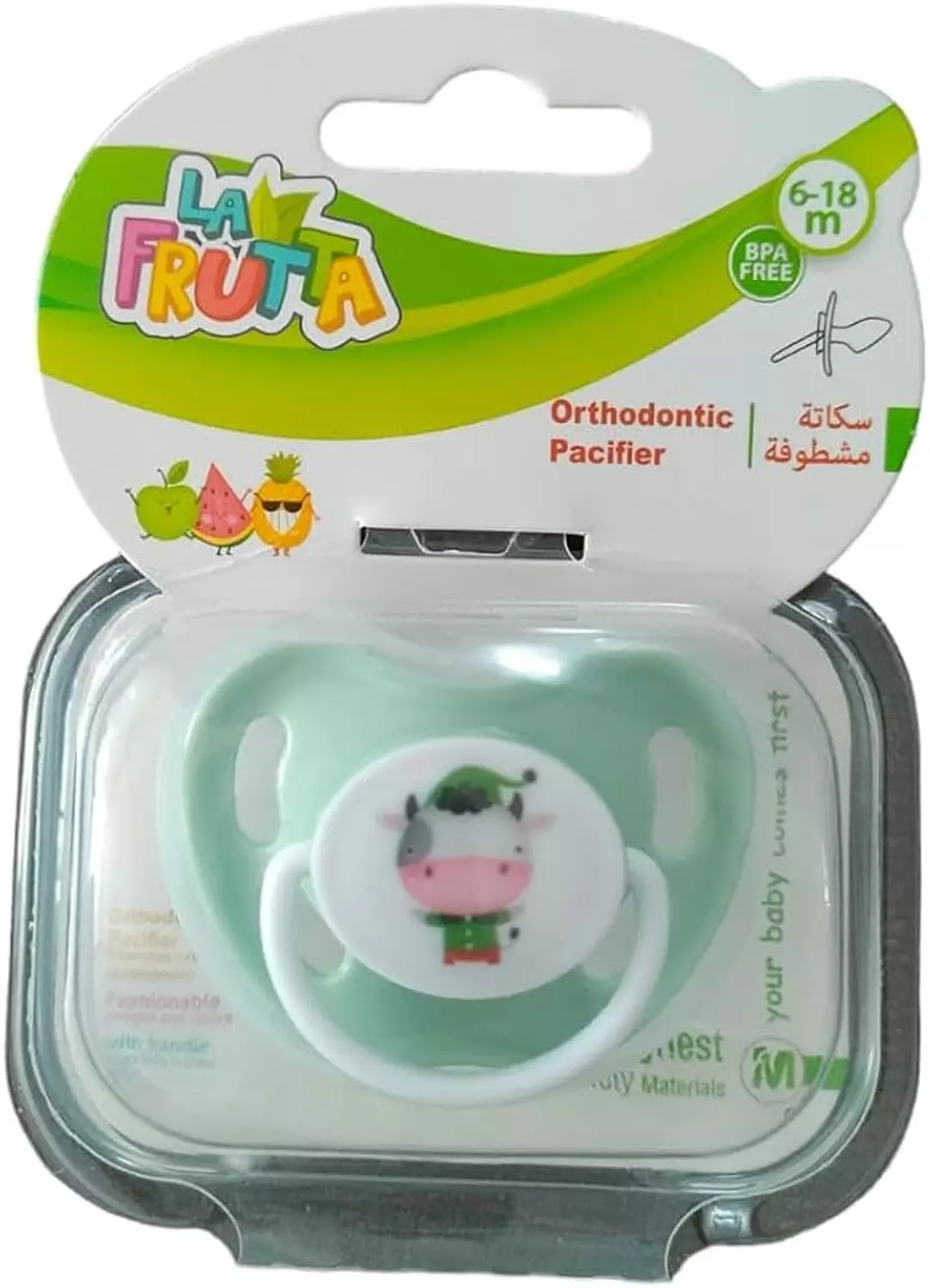 LA FRUTTA ORTHODONITIC PACIFIER FROM 6-18 MONTH GREEN 22267 image