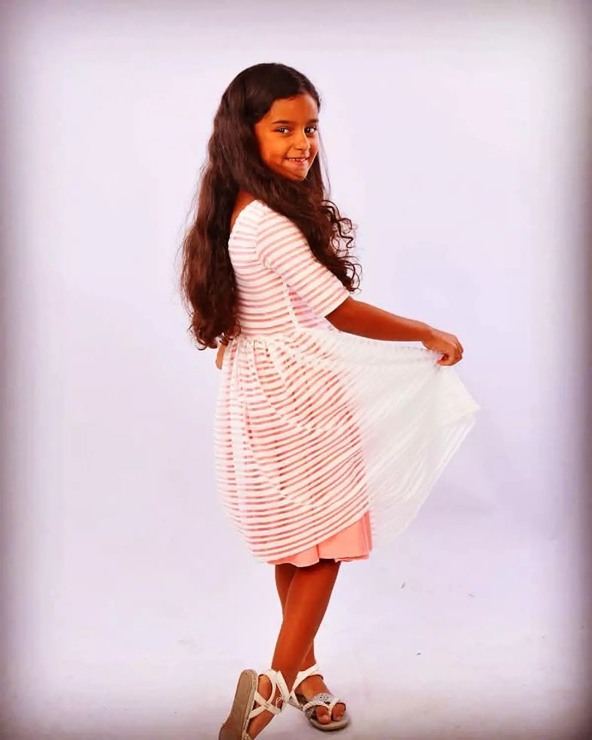 JACKARD TULLE DRESS image