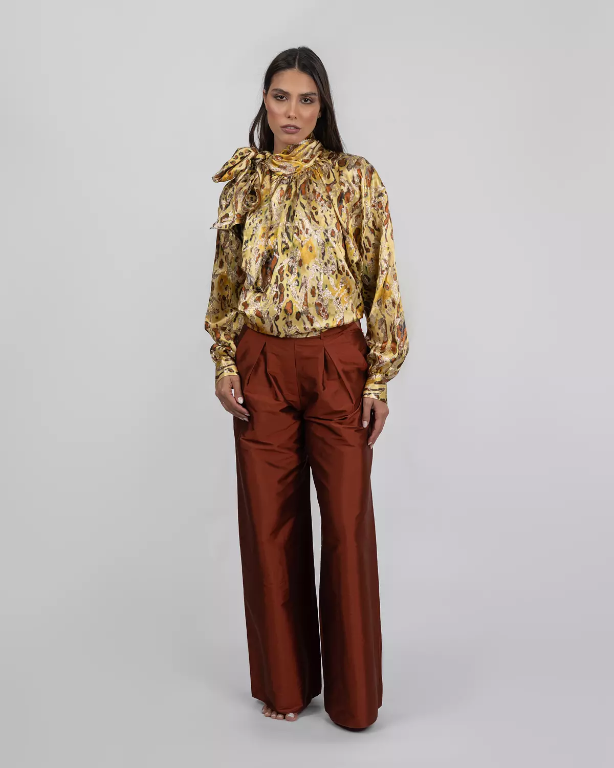 Animal-Print Oversized Blouse hover image