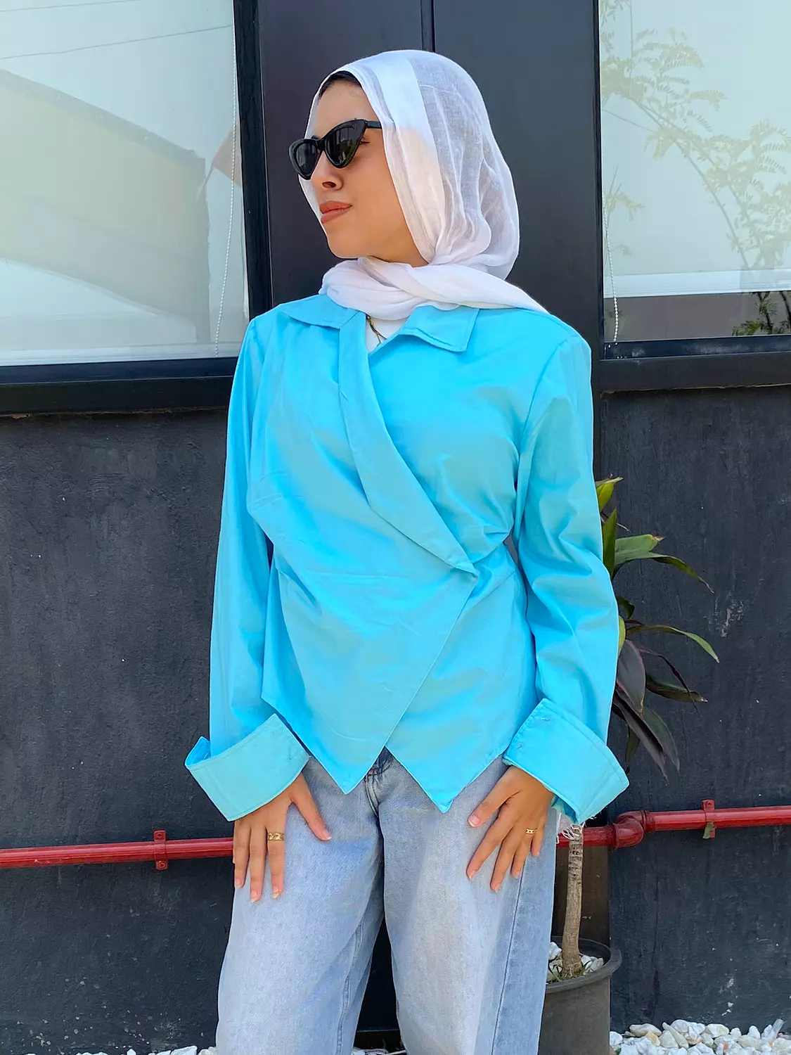 Veya Blouse Baby Blue  2