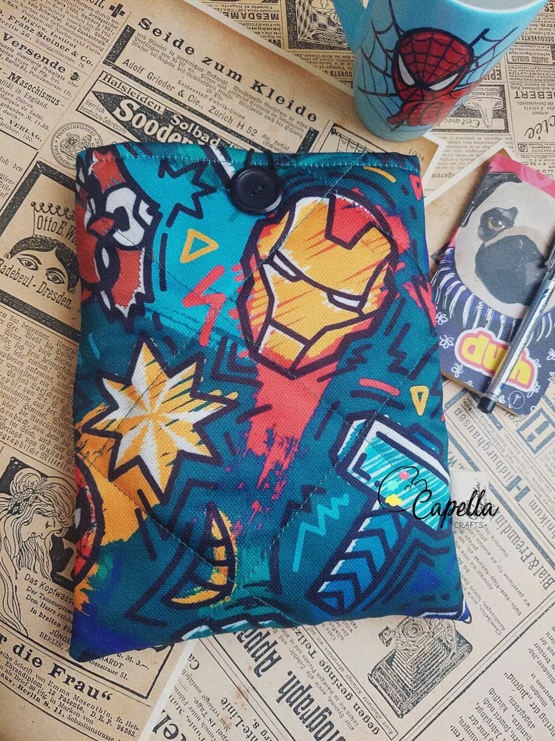 super heroes book sleeve image