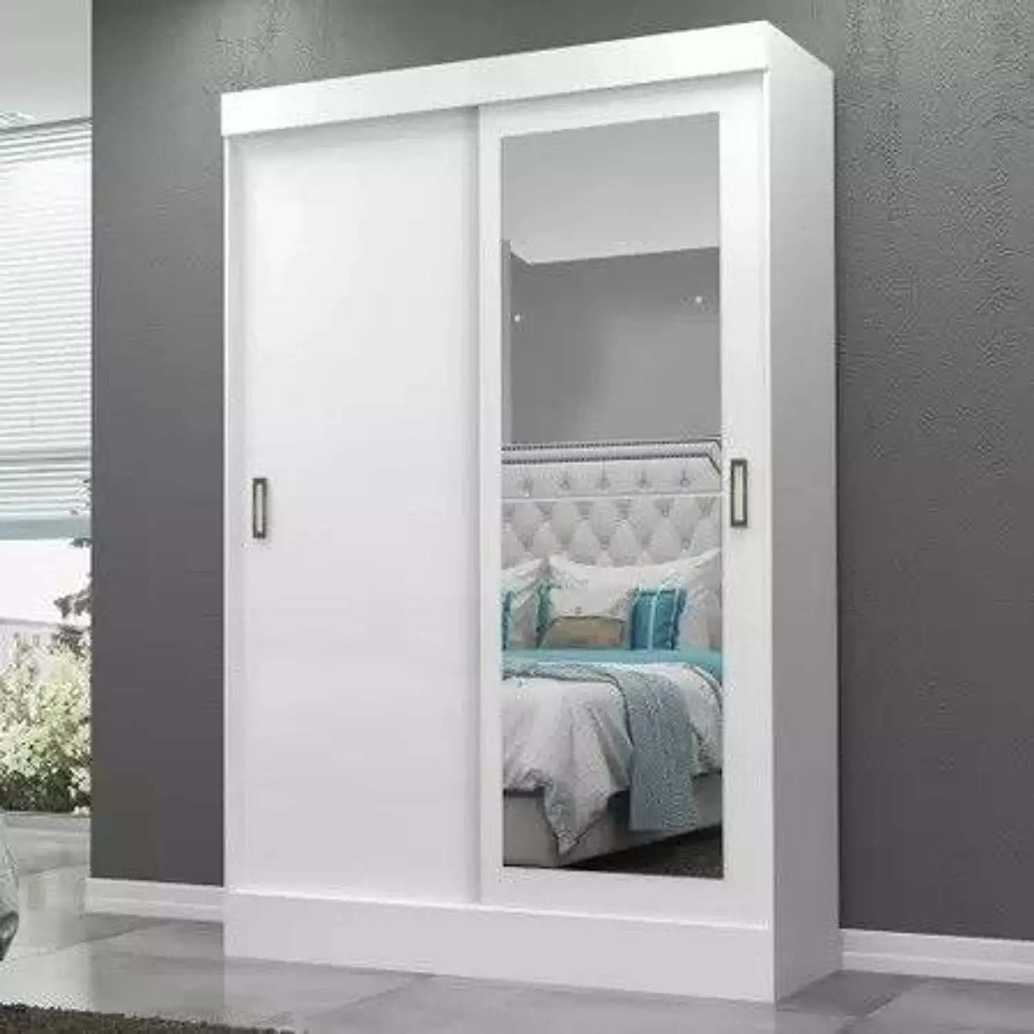 Mdf Wardrobe 2 Doors 210x150x60 cm image