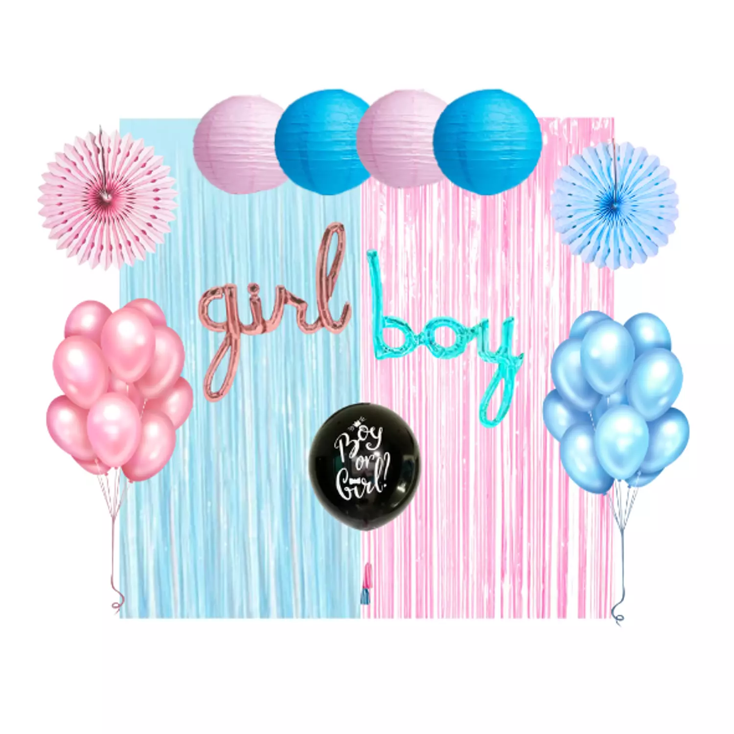 Gender Reveal Decoration Setup