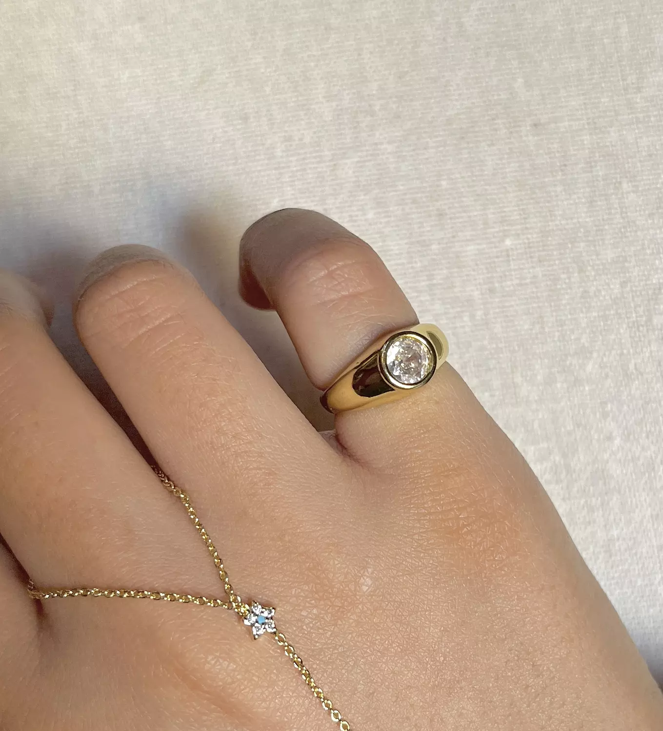 Crystal Pinky Ring  image