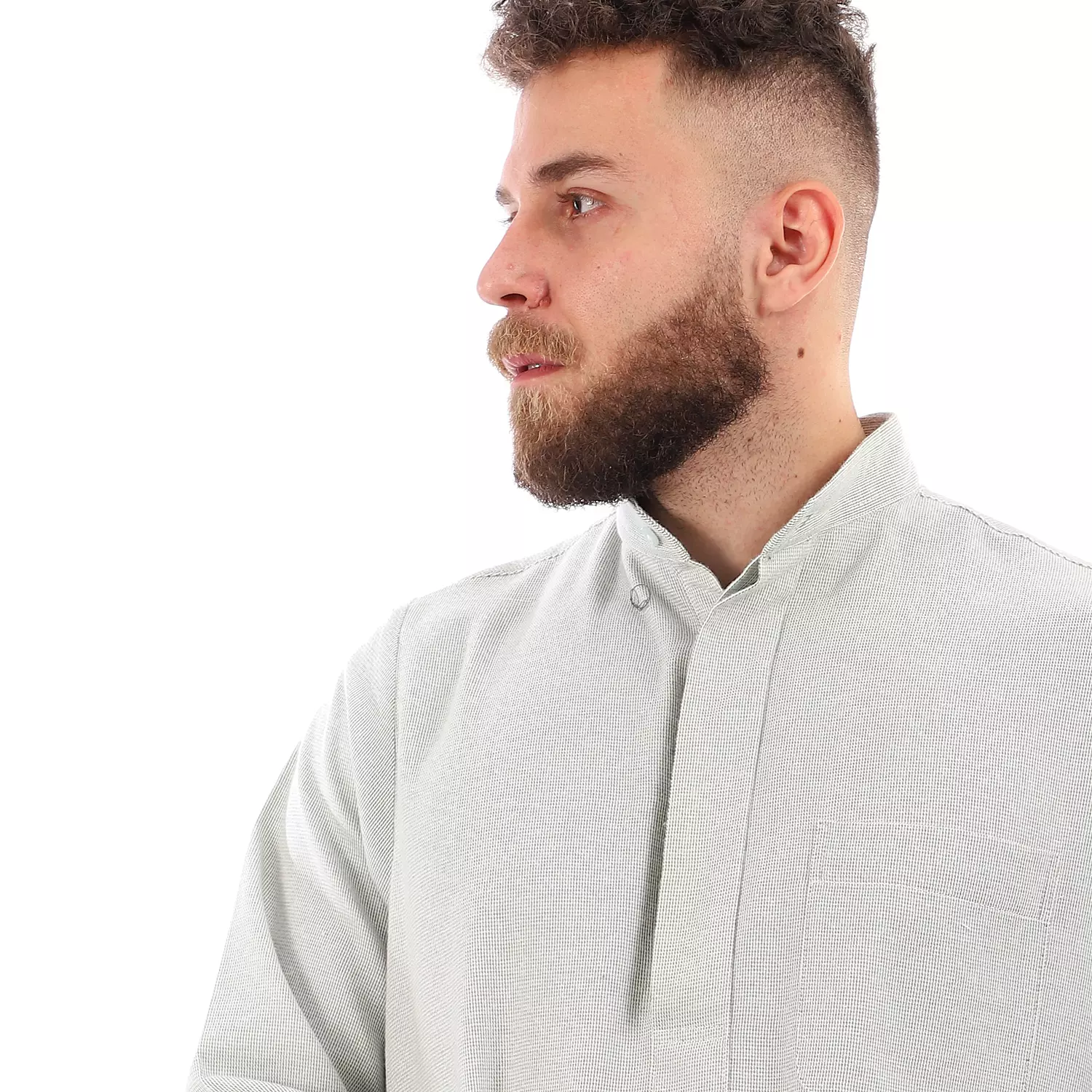 Shorto Men's Kastoor Galabeya - 2348 - Light Grey 3